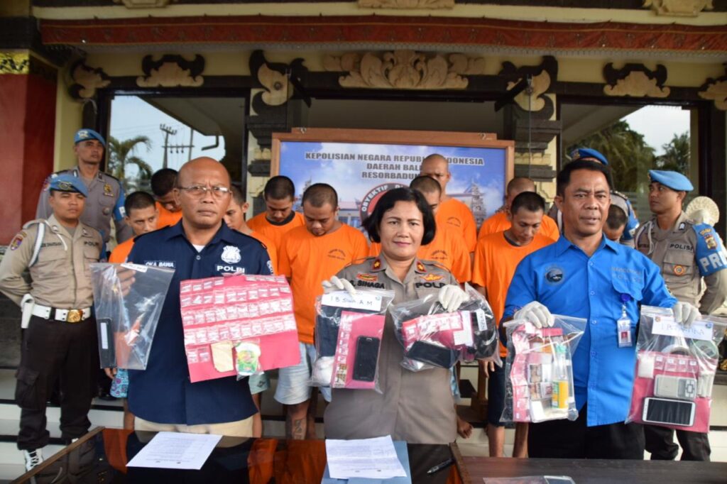 Satnarkoba Polres Badung Berhasil Tangkap 10 Tersangka selama Operasi Antik Agung 2020.