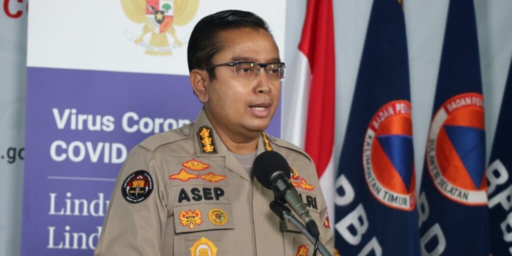 Kabagpenum Divisi Humas Polri, Kombes Pol Asep Adi Saputra. (Humas BNPB)