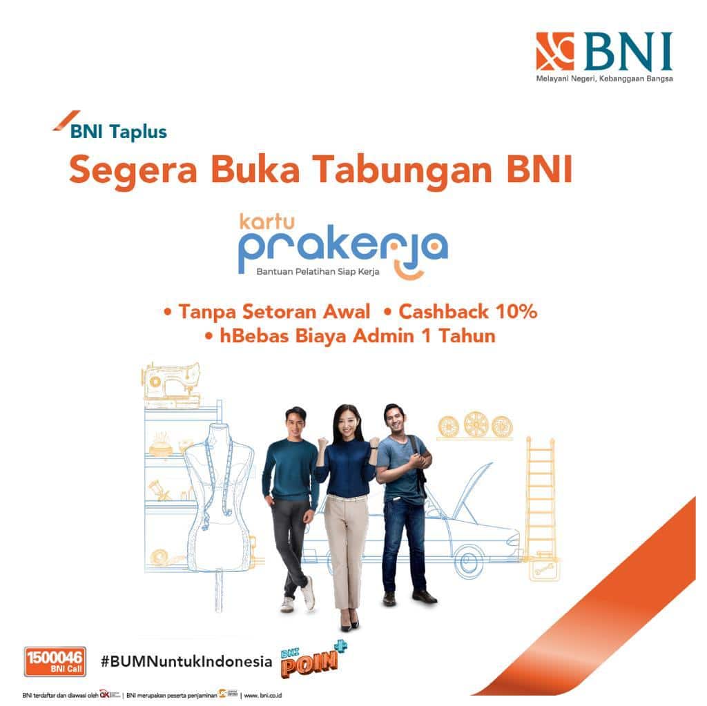 Calon Penerima Kartu Pra-Kerja Bisa Buka Rekening BNI Dari Rumah Calon Penerima Kartu Pra-Kerja Bisa Buka Rekening BNI Dari Rumah