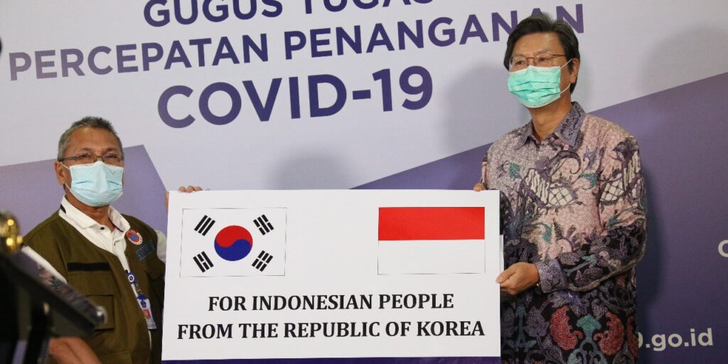Pemerintah Indonesia menerima bantuan untuk penanganan COVID-19 dari Korea Selatan. (ist)