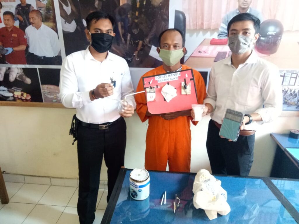 Polisi Sergap Residivis Narkoba Saat Ambil SS ke Bangli
