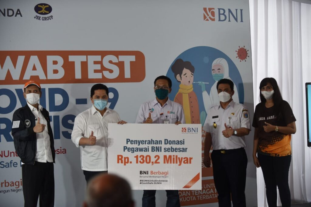 BNI Hi-Movers Sisihkan THR Rp 130,2 Miliar untuk Tangkal Virus. (ist)