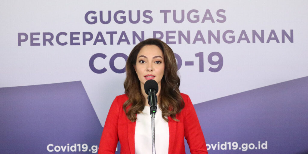 Tim Komunikasi Publik Gugus Tugas Nasional Dokter Reisa. (HUMAS BNPB/Ignatius Toto Satrio)