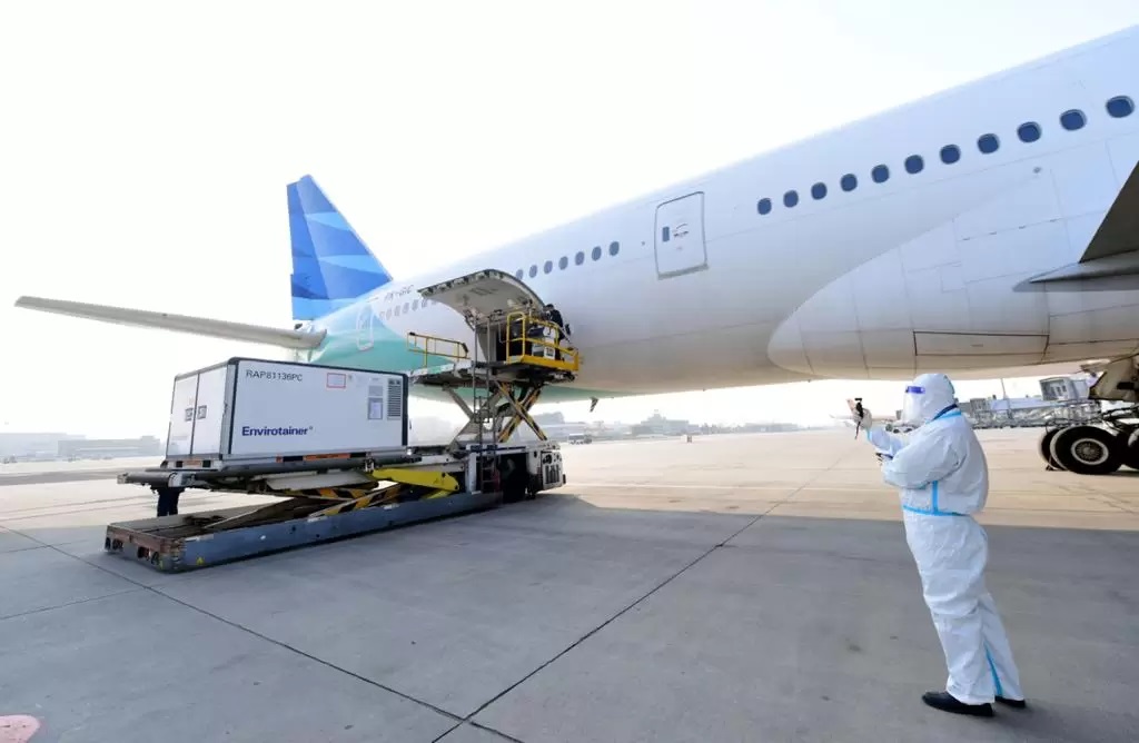 Sebanyak 1,2 Juta Vaksin Covid-19 Tiba di Tanah Air Foto: BPMI Setpres/Muchlis Jr.