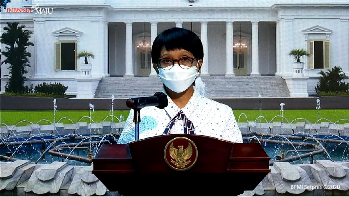 Pemerintah Larang WNA Masuk Indonesia 1-14 Januari 2021 Menteri Luar Negeri Retno Marsudi mengumumkan penutupan sementara pintu masuk untuk WNA ke Indonesia, Senin (28/12). (fb/ist)