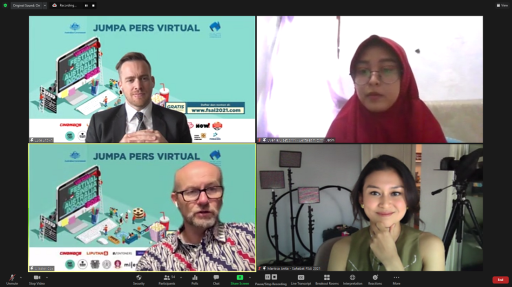 Jumpa Pers virtual Festival Sinema Australia Indonesia. (ist)
