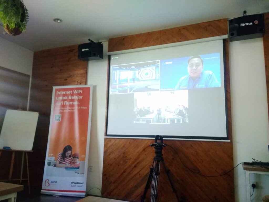 Virtual Pers Conference Biznet terkait dukungan untuk pemulihan pariwisata Bali lewat program Work from Bali.