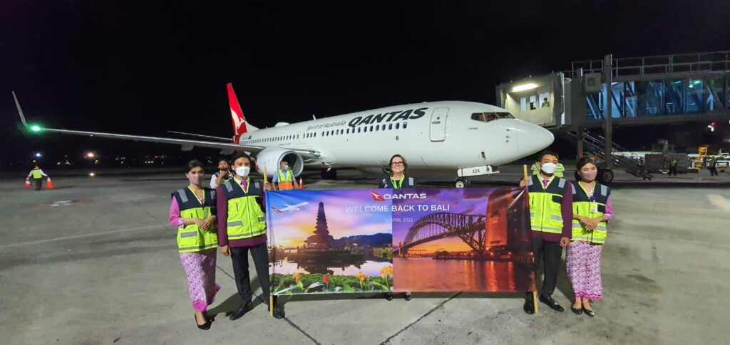 Qantas Mulai Kembali Enam Penerbangan dari Australia ke Bali