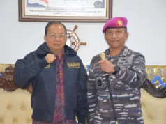 Gubernur Koster Kaget Lihat Rumah Dinas Prajurit yang Kurang Layak di Lanal Denpasar Gubernur Koster dan Danlanal Denpasar. (ist)