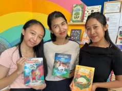 Tingkatkan Minat Baca Anak, Adya Luncurkan Buku Petualangan Mencari Cemcem, Kisah Nasi Pangkon, dan Sepatu Baru Vale Tiga Penulis Buku Bergambar Adya, (kiri ke kanan): Sani, Okayanti, Kadek Sri Sunari. (ist)