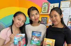 Tingkatkan Minat Baca Anak, Adya Luncurkan Buku Petualangan Mencari Cemcem, Kisah Nasi Pangkon, dan Sepatu Baru Vale Tiga Penulis Buku Bergambar Adya, (kiri ke kanan): Sani, Okayanti, Kadek Sri Sunari. (ist)