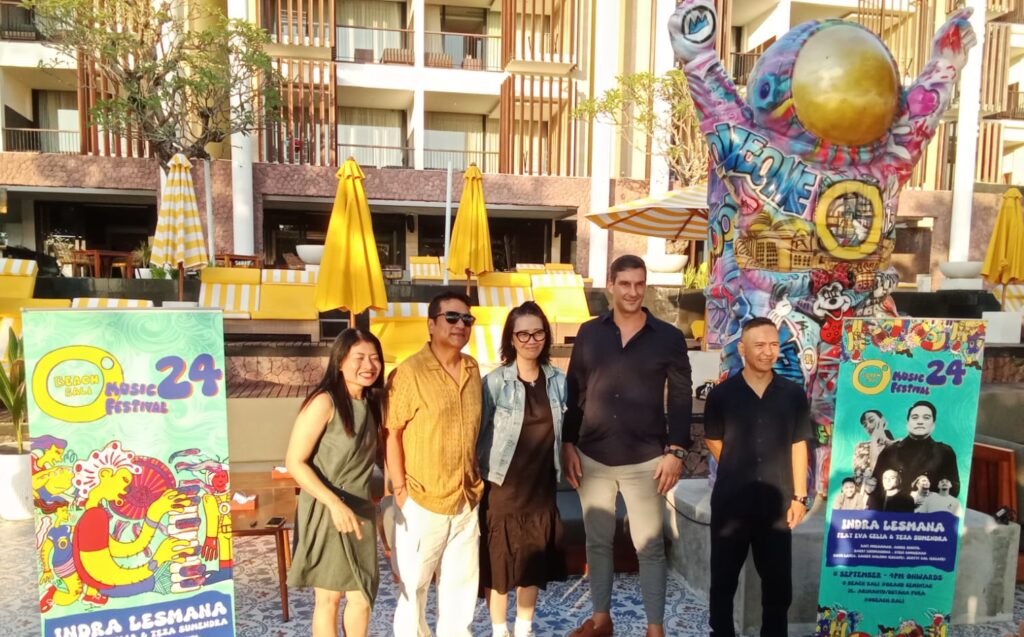 Jumpa pers O Beach Music Festival 24 di Grand Seminyak Lifestyle Boutique Bali Resort, Rabu (24/7).