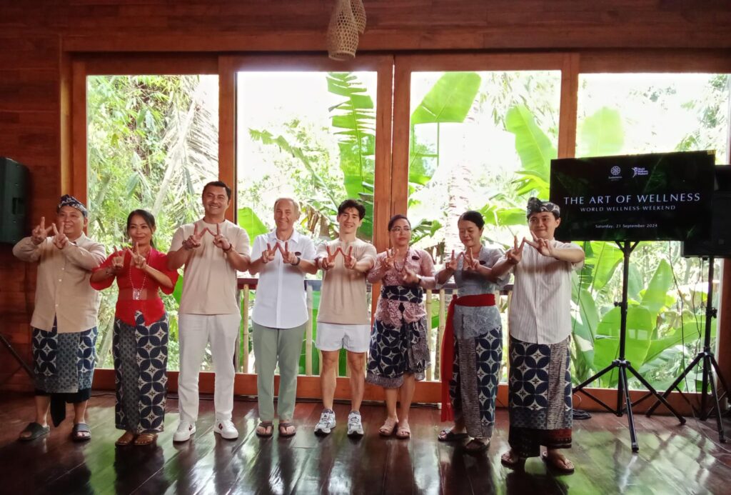 Jumpa pers gelaran World Wellness Weekend di Fivelements Retreat Bali, Sabtu (21/9).