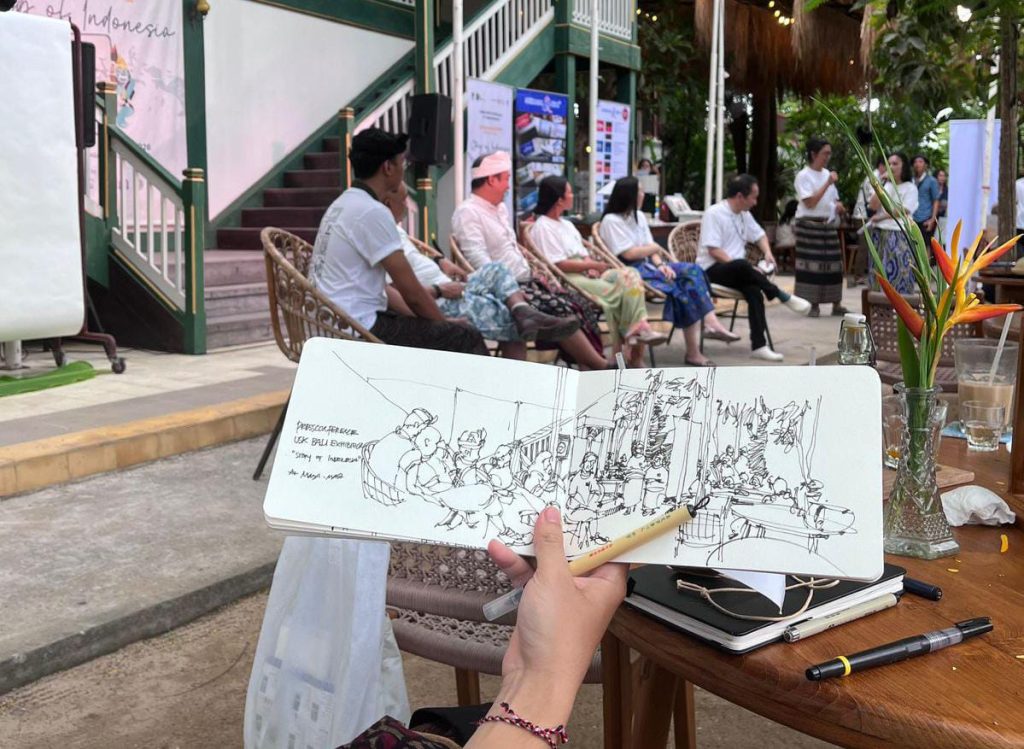 Rayakan Keberagaman Budaya, Urban Sketchers Bali Gelar Pameran Bertajuk Story of Indonesia