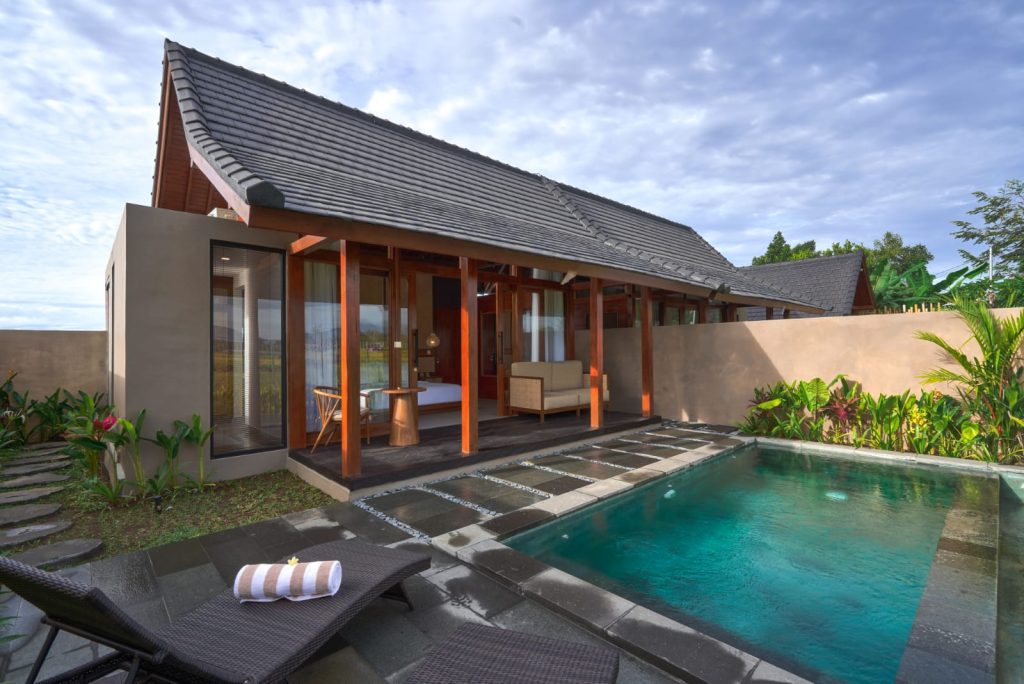 Pondok Raka Ubud: One Bedroom Pool Villa Pribadi dengan Pemandangan Sawah Hijau yang Asri