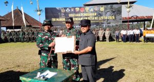 Perkuat Kemanunggalan TNI-Rakyat, Bupati Bangli Resmi Buka TMMD ke-129