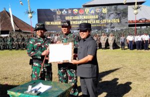 Perkuat Kemanunggalan TNI-Rakyat, Bupati Bangli Resmi Buka TMMD ke-129