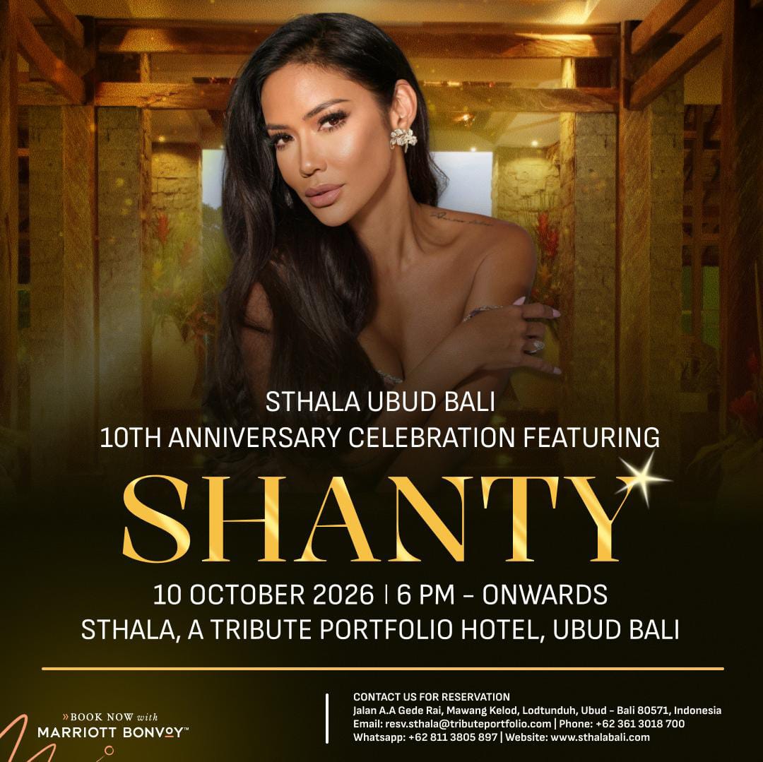 Rayakan Satu Dekade, Sthala Ubud Bali Hadirkan Gala Dinner Dimeriahkan Diva Indonesia, Shanty Rayakan Satu Dekade, Sthala Ubud Bali Hadirkan Gala Dinner Dimeriahkan Diva Indonesia, Shanty