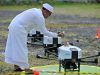 Layanan Pesan Antar Makanan Menggunakan Drone Diuji Coba di Bali Pemuka Desa Adat melakukan prosesi pemberkatan saat memulai pilot project pengiriman makanan menggunakan drone. (Foto: Nuanu Creative City)